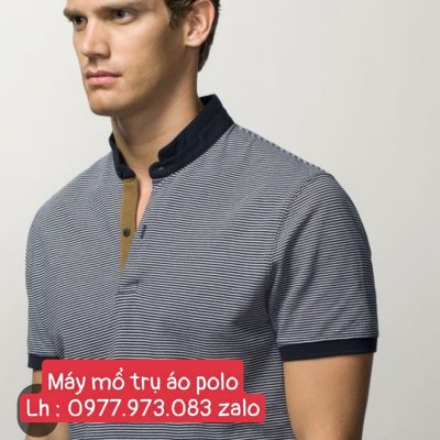 máy may mổ trụ áo polo