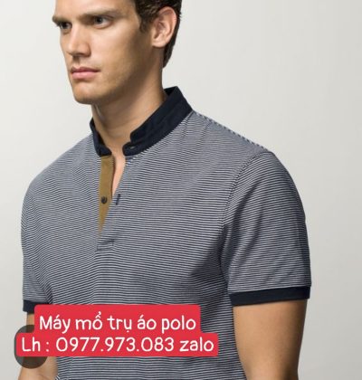 máy may mổ trụ áo polo