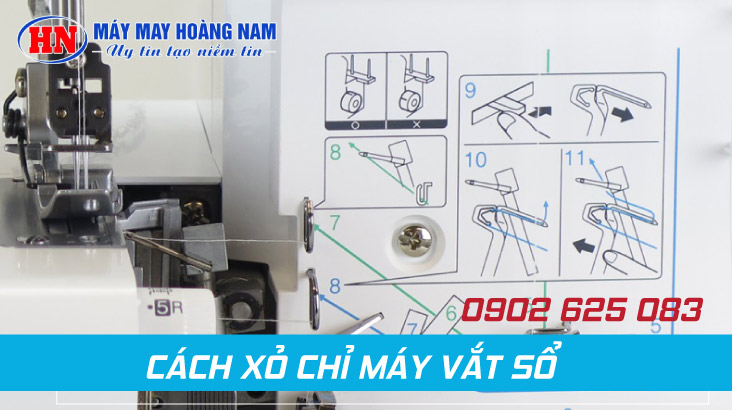 Cách Xỏ Chỉ Máy Vắt Sổ Jack Đơn Giản Hiệu Quả Nhất | Máy May Hoàng Nam